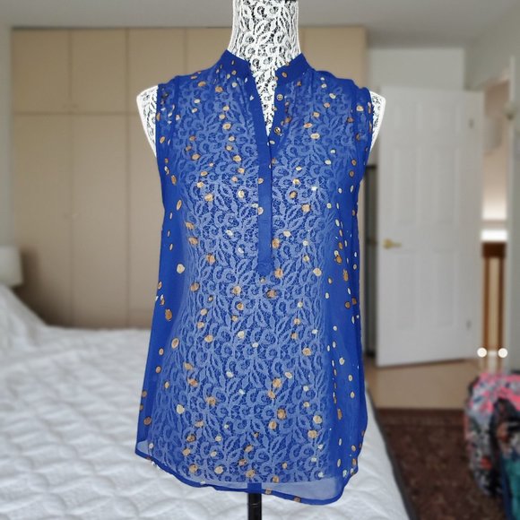 Kensie Sheer Sleeveless Top - Picture 1 of 7